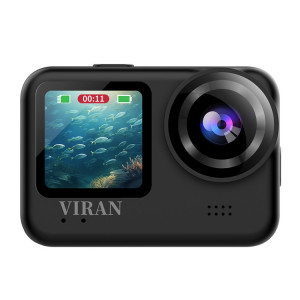 VIRAN V9 4K Caméra d'action anti-secousses de plongée à écran double couleur Enregistreur de voyage pour cyclisme en plein air (rond) SV101B1767-20