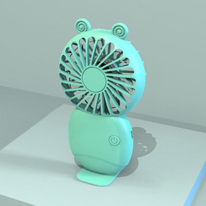 Mini ventilateur silencieux rechargeable de ventilateur de poche de poche de dessin animé d'été (vert) SH001B1798-20