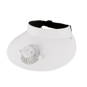 Chapeau de soleil à ventilateur rotatif réglable, Protection solaire extérieure d'été (blanc) SH601A1565-20