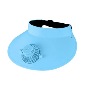 Chapeau de soleil à ventilateur rotatif réglable pour Protection solaire extérieure d'été (bleu) SH601B1873-20