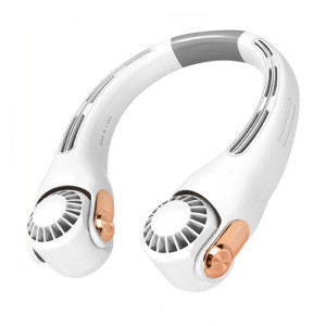 Mini ventilateur de cou en Silicone, Portable, USB, pour étudiant, extérieur, réglable (blanc) SH101B1472-20