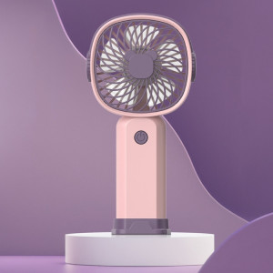 Mini ventilateur multifonctionnel portatif portatif avec fonction de support de téléphone, couleur: rose violet avec batterie SH80011308-20