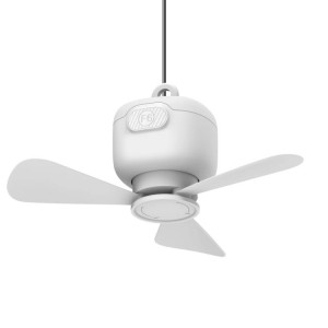 Version enfichable USB petit ventilateur de plafond Camping ventilateur suspendu Portable extérieur (blanc) SH701A123-20