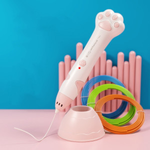 Griffe de chat USB chargeant le stylo d'impression 3D basse température enfants bricolage Graffiti stylo de peinture 3D (rose Sakura) SH401B1196-20