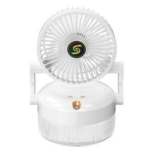 Ventilateur d'humidification par pulvérisation de bureau pliable, chargement USB, avec veilleuse (blanc) SH401A205-20