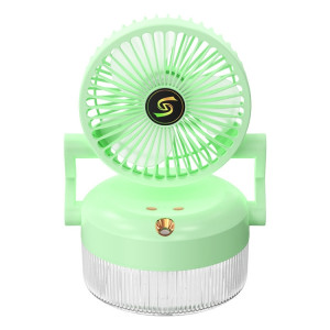 Ventilateur d'humidification par pulvérisation de bureau pliable à chargement USB avec veilleuse (vert) SH401B99-20
