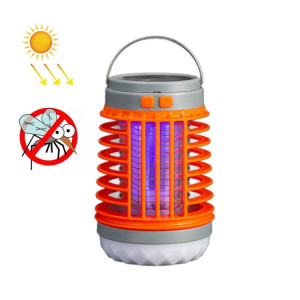 E-SMARTER W890-1 Solaire LED Choc Électrique Moustique Lumière Extérieure USB Rechargeable Éclairage Piège À Moustiques (Orange) SE201A515-20