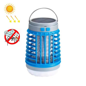 E-SMARTER W890-1 Solaire LED Choc Électrique Moustique Lumière Extérieure USB Rechargeable Éclairage Piège À Moustiques (Bleu) SE201B544-20