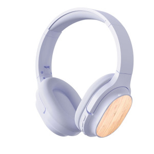 Casque Bluetooth en bois de bambou avec carte son intégrée, prise en charge carte TF/FM/AUX (blanc) SH301B956-20