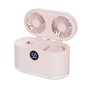 Refroidisseur d'humidification de veilleuse de ventilateur de bureau d'affichage numérique intelligent de jet à double feuille de WT-818 (rose) SH901B27-20