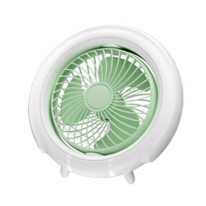 Veilleuse de bureau ventilateur pliant camping en plein air mini ventilateur suspendu, couleur: vert basique SH92021653-20