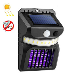 E-SMARTER W792 Applique murale solaire à LED avec fonction de contrôle des moustiques à lumière violette Lampe de jardin extérieure à capteur intelligent humain, Spécification: Lumière blanche SE9901565-20