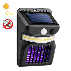Applique murale solaire E-SMARTER W792 LED avec fonction de contrôle des moustiques à lumière violette, capteur intelligent humain, lampe de jardin extérieure, Spécification: lumière blanche + lumière jaune SE9902980-20