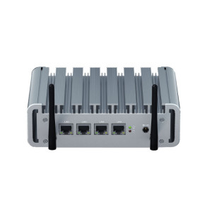 HYSTOU P09B-J4125-4L 8 Go DDR4 + 128 Go SSD Route logicielle pour ordinateur industriel à partir d'une mini console de serveur HTPC multi-réseau 2,5 G (avec adaptateur britannique) SH401C855-20