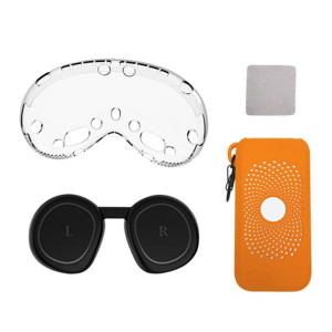 Pour Apple Vision Pro 4 en 1 Kit Couvercle d'objectif Accessoires de boîtier de protection de batterie, spécification: A Style Orange SH6303525-20