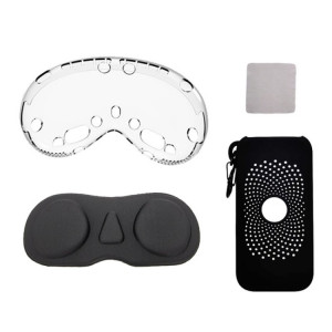 Pour Apple Vision Pro Kit 4 en 1 Couvercle d'objectif Accessoires de boîtier de protection de batterie, Spécification: Style B Noir SH63041766-20