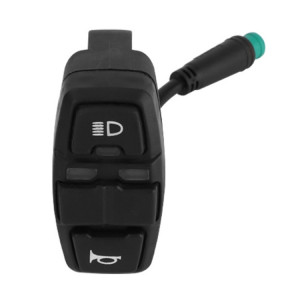 Pour KUGOO M5 AIMITE Scooter électrique klaxon phare commande de direction interrupteur à trois fonctions (noir) SA001A343-20