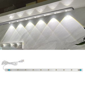 Barre lumineuse LED pour armoire, détecteur de mouvement, prise CN 220 V, spécification : blanc 60 cm SH2210277-20