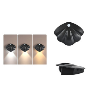 Magnetic Motion Sensor Wall Lamp Rechargeable LED House Number Light PRO Version 1200mAh(Black) SH802B1618-20