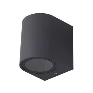 Appliques murales extérieures à LED, éclairage extérieur étanche pour porte de villa, patio, projecteurs lumineux d'arrière-plan, style : 1 tête ronde avec ampoule GU10 (blanc chaud) SH105A664-20
