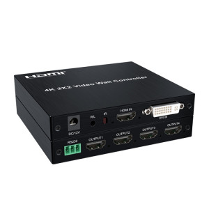 Prise en charge de l'épissure vidéo HD HDMI 4K 2x2 Entrée HDMI / DVI Sortie HDMI 4 canaux Prise UE SH8502307-20