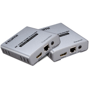 Câble HDMI simple 120 m Émetteur/récepteur Extender Émetteur HD 4K Prise britannique (gris) SH902A18-20