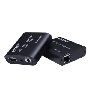 Câble réseau simple HDMI vers RJ45 120 m Extension de réseau HD 4K, récepteur + émetteur Prise UE (Noir) SH603A297-20
