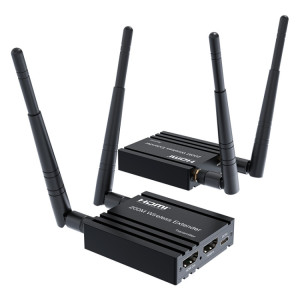 Amplificateur de signal d'extension HDMI sans fil 200 m, émetteur + récepteur (noir) SH401A1046-20