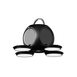 Lampe de poche portable pliable HX123 pour camping, lumière d'ambiance sans fil pour extérieur (noir) SH301B1941-20