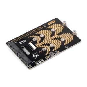Adaptateur Waveshare pour Raspberry Pi 5 PCIe vers 2 canaux M.2 Type B Protocole NVMe (27710) SW001A251-20