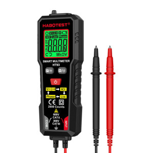 Multimètre entièrement automatique anti-brûlure intelligent à détection de séquence de phase HABOTEST HT93 (noir) SH301A364-20