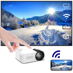 YT100 prend en charge le mini projecteur portable 1080P avec mise en miroir sans fil WiFi pour smartphone IOS Android (blanc) SH401B1286-20