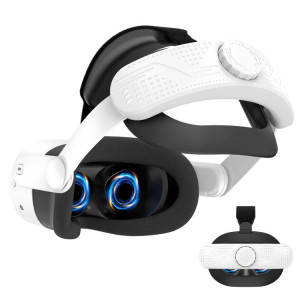 Pour casque de réalité virtuelle Meta Quest 3S Elite Head Strap Bandeau de décompression confortable réglable (gris blanc) SH501A1239-20
