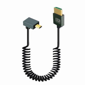 Câble à ressort HDMI 2.1 8K 60 Hz, longueur 0,5 m, spécifications : micro HDMI à courbure inversée SH20101505-20