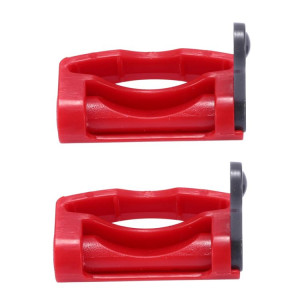 Lot de 2 loquets de retenue pour aspirateur Dyson V7 / V8 / V10 / V11 / V15 (corps principal rouge + gris) SH801B1511-20