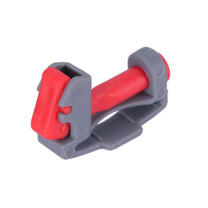 Support de mousqueton pour aspirateur Dyson V6 / V7 / V8 / V10 / V11 / V12 / V15 (modèle B, corps gris, clé rouge) SH901B1636-20