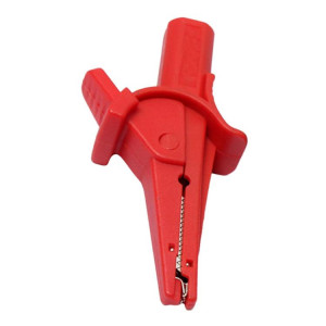 Pince crocodile pour multimètre, prise banane 4 mm, test d'isolation (rouge) SH901A404-20