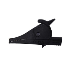 Pince crocodile pour multimètre, prise banane 4 mm, isolée, pour condensateur, stylo de test (noir) SH701B609-20