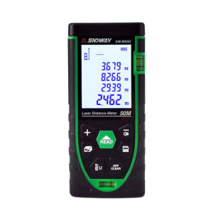 Télémètre laser vert SNDWAY SW-M50G 50 m pour intérieur et extérieur SS47011191-20