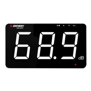 Moniteur de bruit environnemental à grand écran et compteur de décibels mural SNDWAY SW-525C de 9,6 pouces SS1801180-20