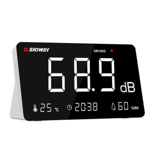 Sonomètre de bureau SNDWAY SW-525S, appareil de mesure de la température et de l'humidité, décibelmètre, moniteur de bruit environnemental SS23011977-20