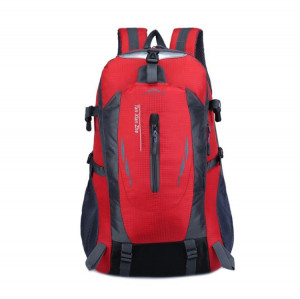 Sac d'alpinisme de voyage de grande capacité Hommes et femmes Sports de plein air Loisirs Sac à dos étanche en nylon (rouge) SH201A457-20