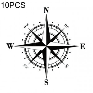 10 autocollants autocollants de voiture NSW Compass vinyle de conception PCS Art, blanc + noir SH86011665-20