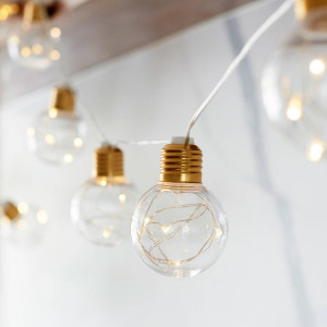 4m 10 LED G45 Fil de cuivre Ampoule String Décoration de vacances Lumière SH86391041-20
