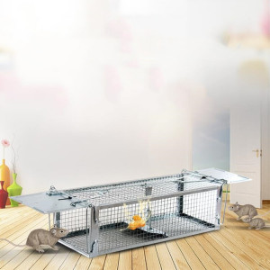 Souricière de cage à souris domestique avec double porte (argent) SH801A1752-20