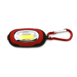 Portable mini trousseau lampe de poche torche COB LED lampe de poche avec 3 modes (rouge) SH801A1295-20