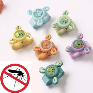 Bracelet anti-insectes rotatif Flash, anneau en silicone, style: dinosaure (livraison de couleurs aléatoires) SH701A42-20