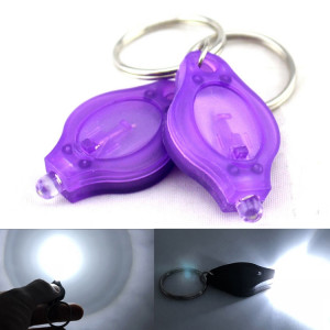 2 PCS Mini Poche Porte-clés Lampe de poche Micro LED Squeeze Light Camping En Plein Air Ultra Bright Urgence Porte-clés Lumière Lampe Torche Lampe (Violet) SH001A208-20