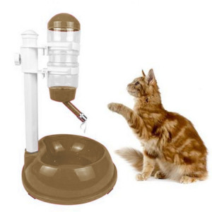 Fournitures d'alimentation de bol pour animaux de compagnie de fontaine à boire automatique relevable (or) SH201A1354-20
