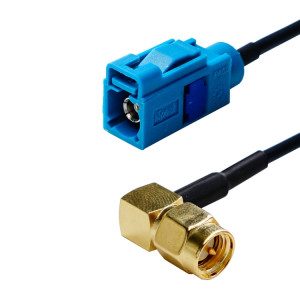 20 cm SMA Femelle Coude vers Fakra Z Femelle Connecteur Adaptateur RG174 Câble SH0024875-20